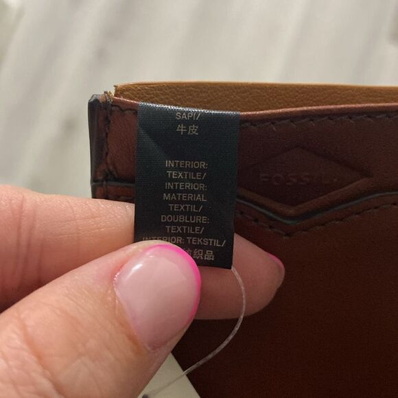 NWT- Fossil- Mykel Card Case- Medium Brown SML1808210 - Picture 9 of 11